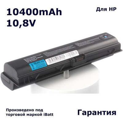 Аккумулятор iBatt 10400mAh, для HP- Pavilion dv6330ea dv6426us dv6543ev dv6565en dv6715 Presario C795ER dv2040US dv2100 dv2171ea dv2637tx