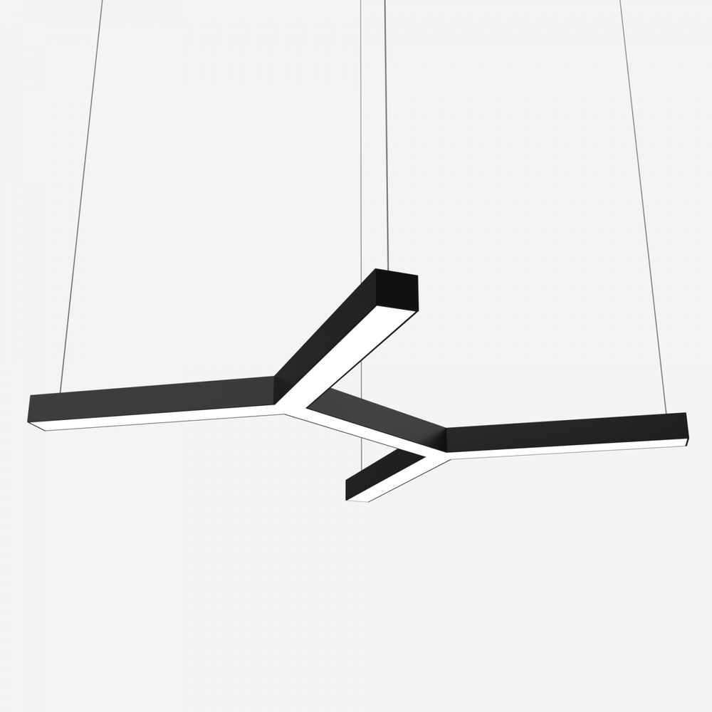 Светильник LED Bone четырехлучевой 306W 4570*2664мм 5000К черный подвесной IP40 VS