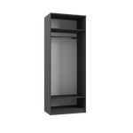 МС Мадера Шкаф ШМ2 800*2100*520 (лдсп графит)