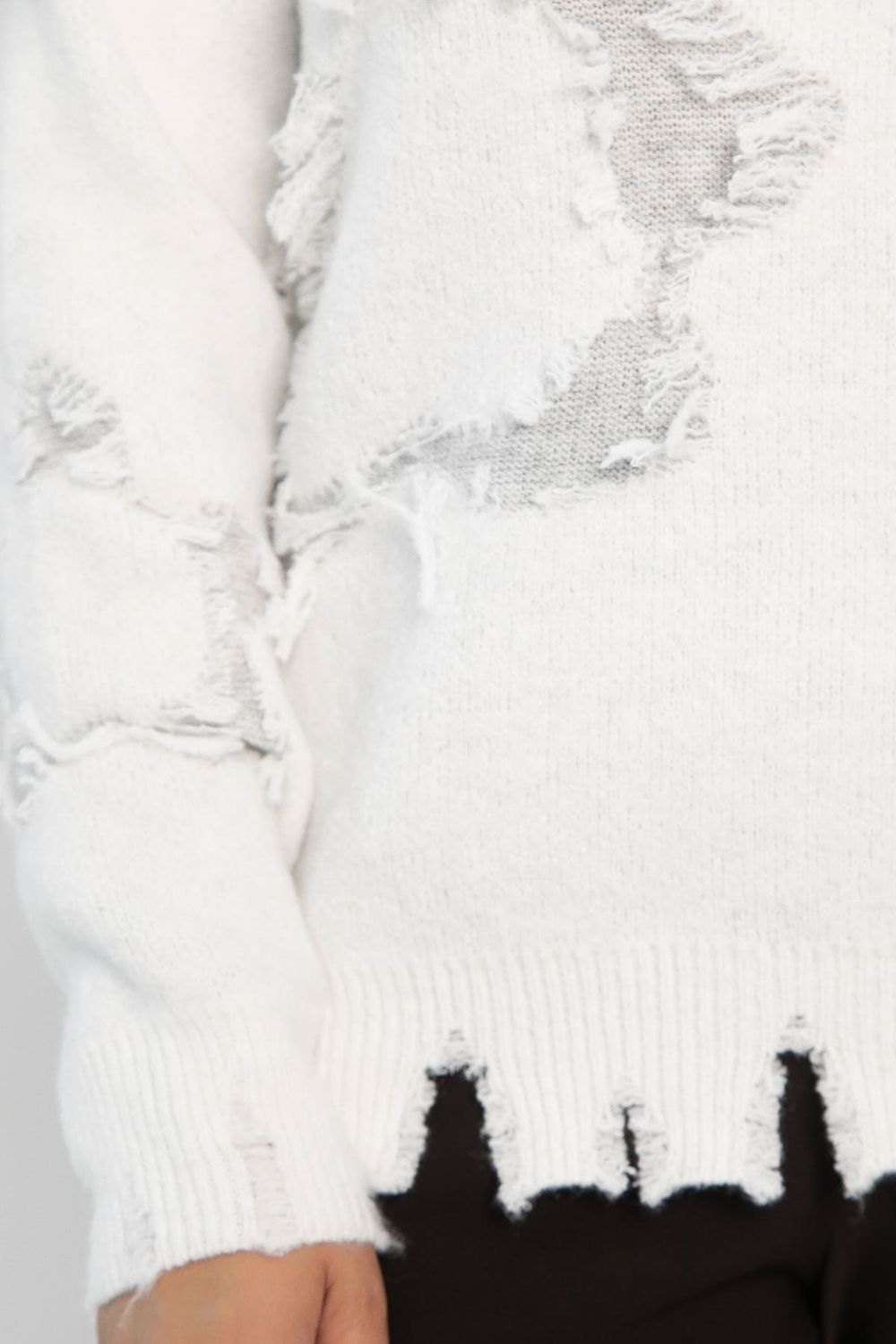 Свитер рваный Наиль (белый) Б14420-13М LT Collection