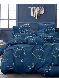 Постельное белье Simple House "Берни (полисатин)" 2-спальный Наволочка 50х70 см 2 шт Простынь 240х215 см Пододеяльник 175х215 см