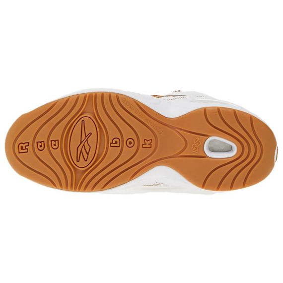 Reebok Question Винтажные баскетбольные кроссовки MID Топ Белый-коричневый Унисекс