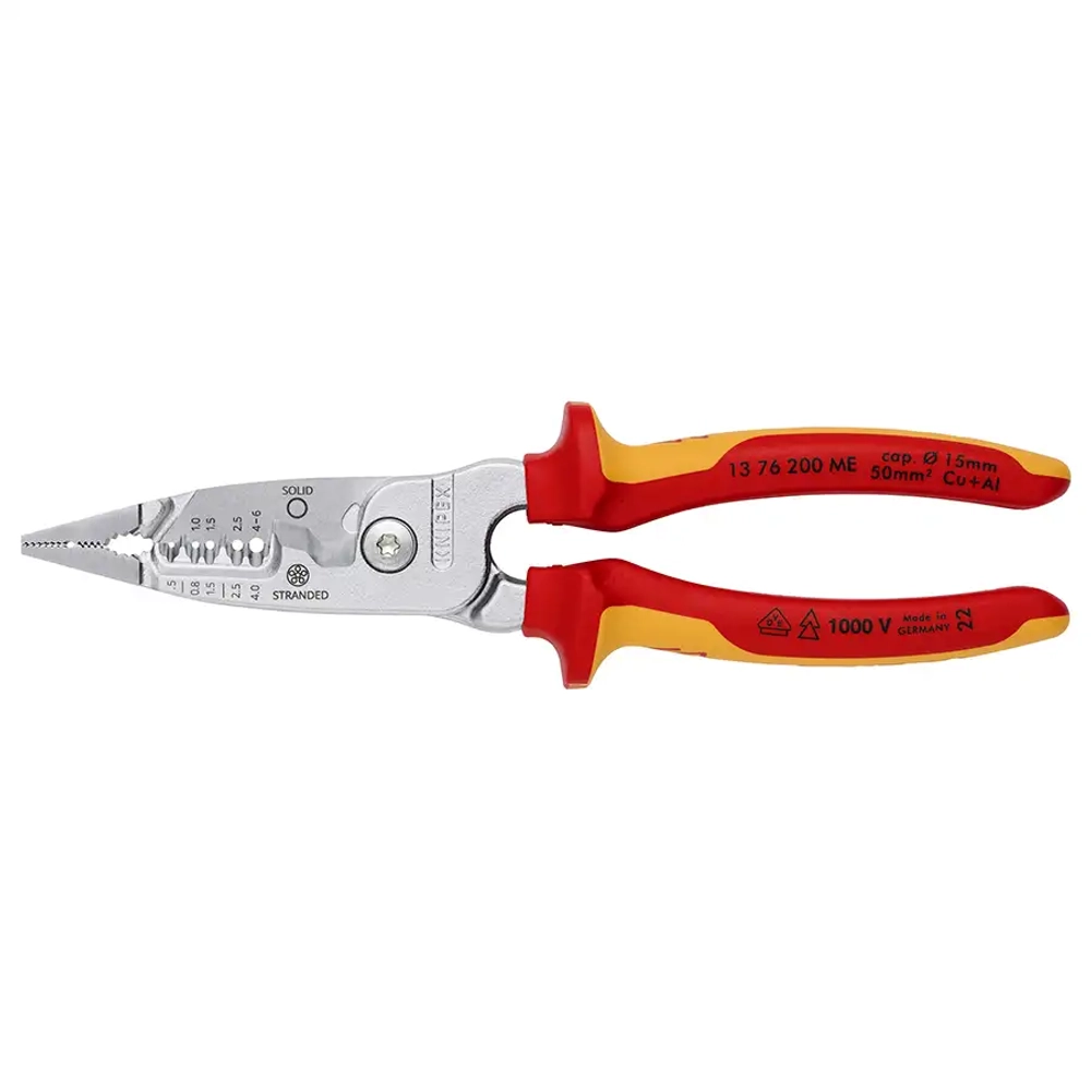 Многофункциональные клещи для электромонтажных работ 200 мм Knipex 13 76 200 ME