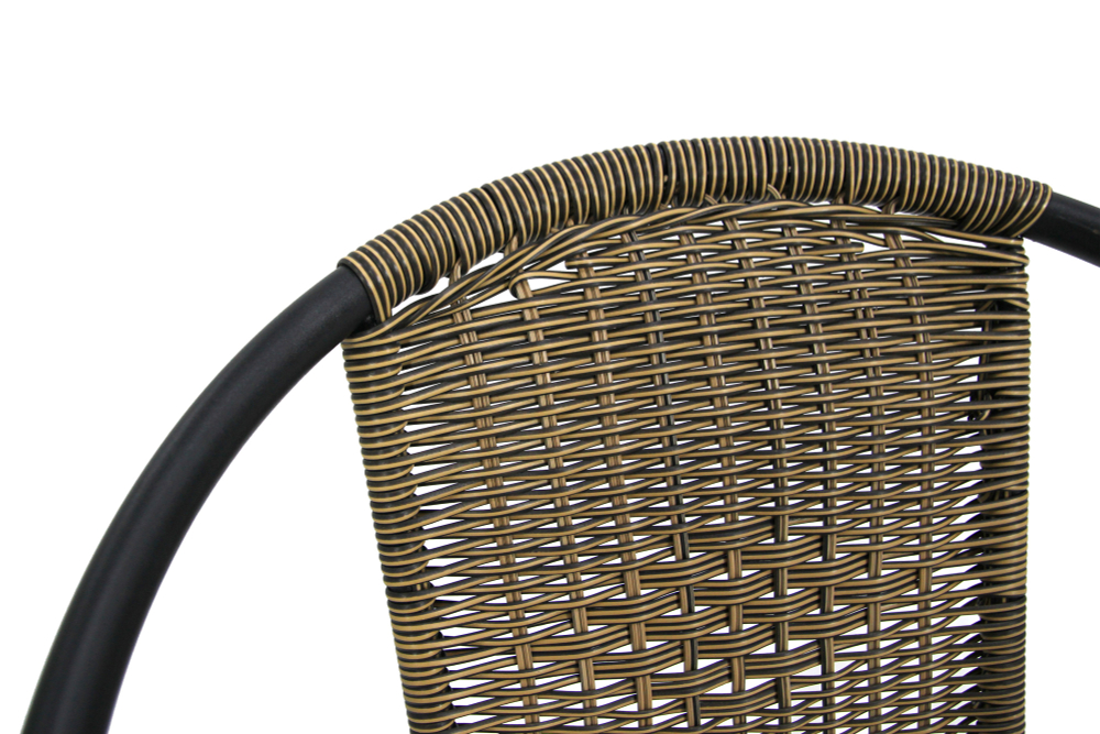 Набор мебели Garden Story Марсель Мини  (2 Стул Garden Storyа+стол Ø60см, каркас черный, ротанг желто-корич.) Китай