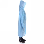 Дождевик-плащ 110 Мкрн 115*65см «Macarons» с капюшоном и завязками, на кнопках, голубой ДоброСад