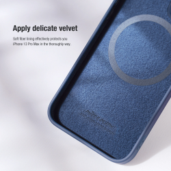 Чехол с шелковистым покрытием от Nillkin c поддержкой беспроводной зарядки MagSafe для iPhone 14 Pro, серия CamShield Silky Magnetic Silicone Case