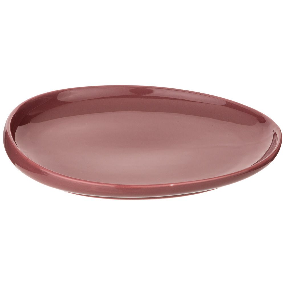 ТАРЕЛКА ЗАКУСОЧНАЯ "FUSION" 23*20,5СМ, БРУСНИЧНАЯ (МАЛ=2ШТ./КОР=24ШТ.)