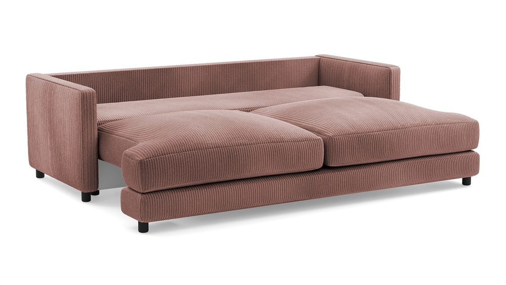 Диван Ибица Cilium Coral 215*116*93 см, Розовый Вельвет Еврокнижка Фиеста