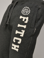 Трикотажные прямые флисовые брюки Abercrombie & Fitch FABT12