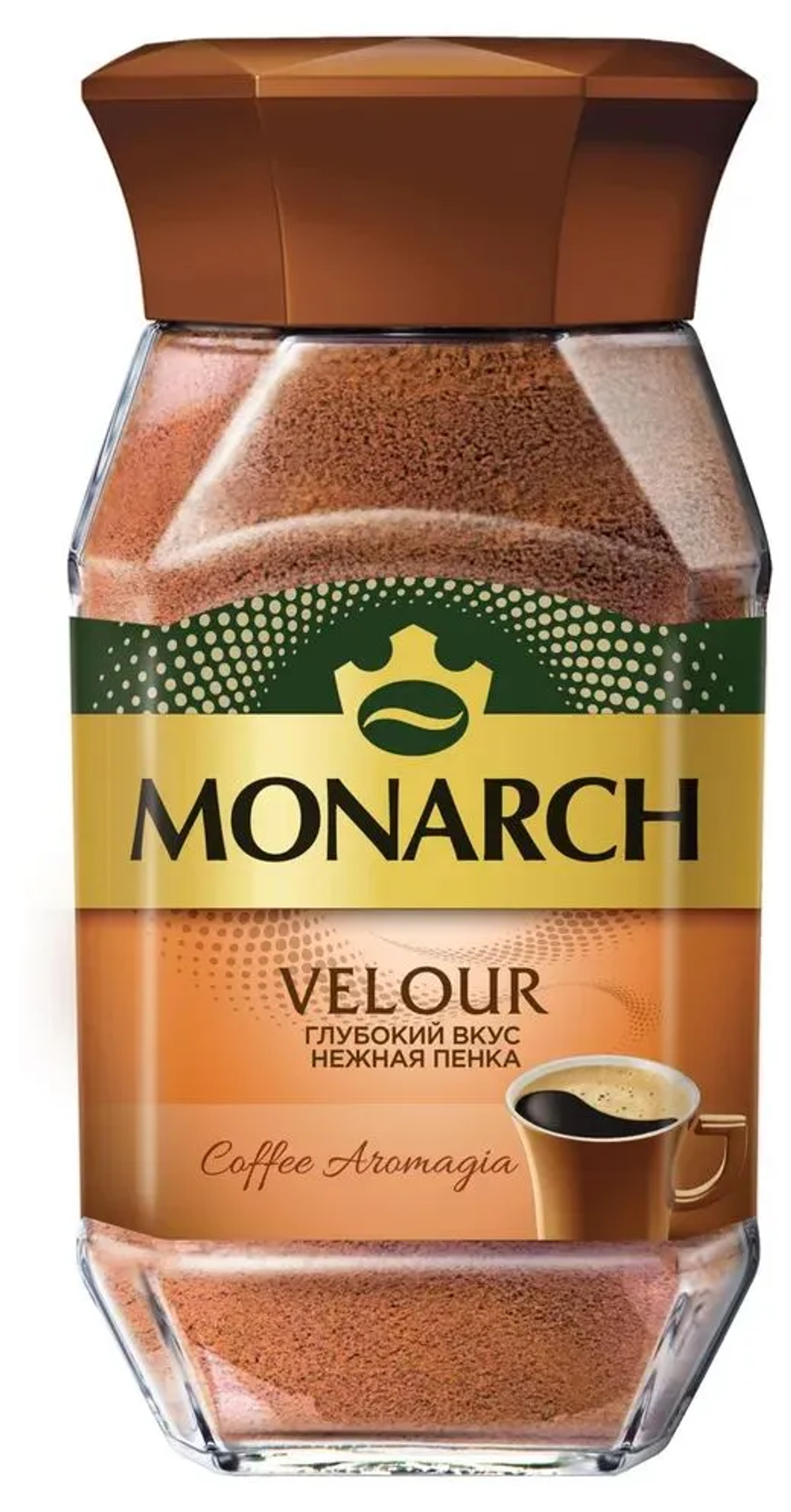 Кофе растворимый Monarch Velour с пенкой, 95 г стеклянная банка (Монарх)