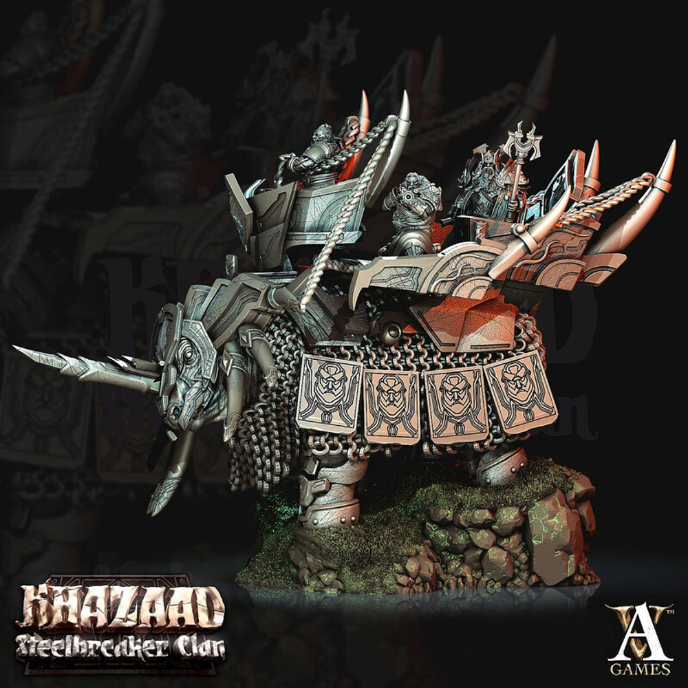 Grand Alliance Order  Dwarfs Дварфы на рогатом звере миниатюра для dnd, днд, pathfinder, фентези, Настольная игра, НРИ, Варгейм, РПГ