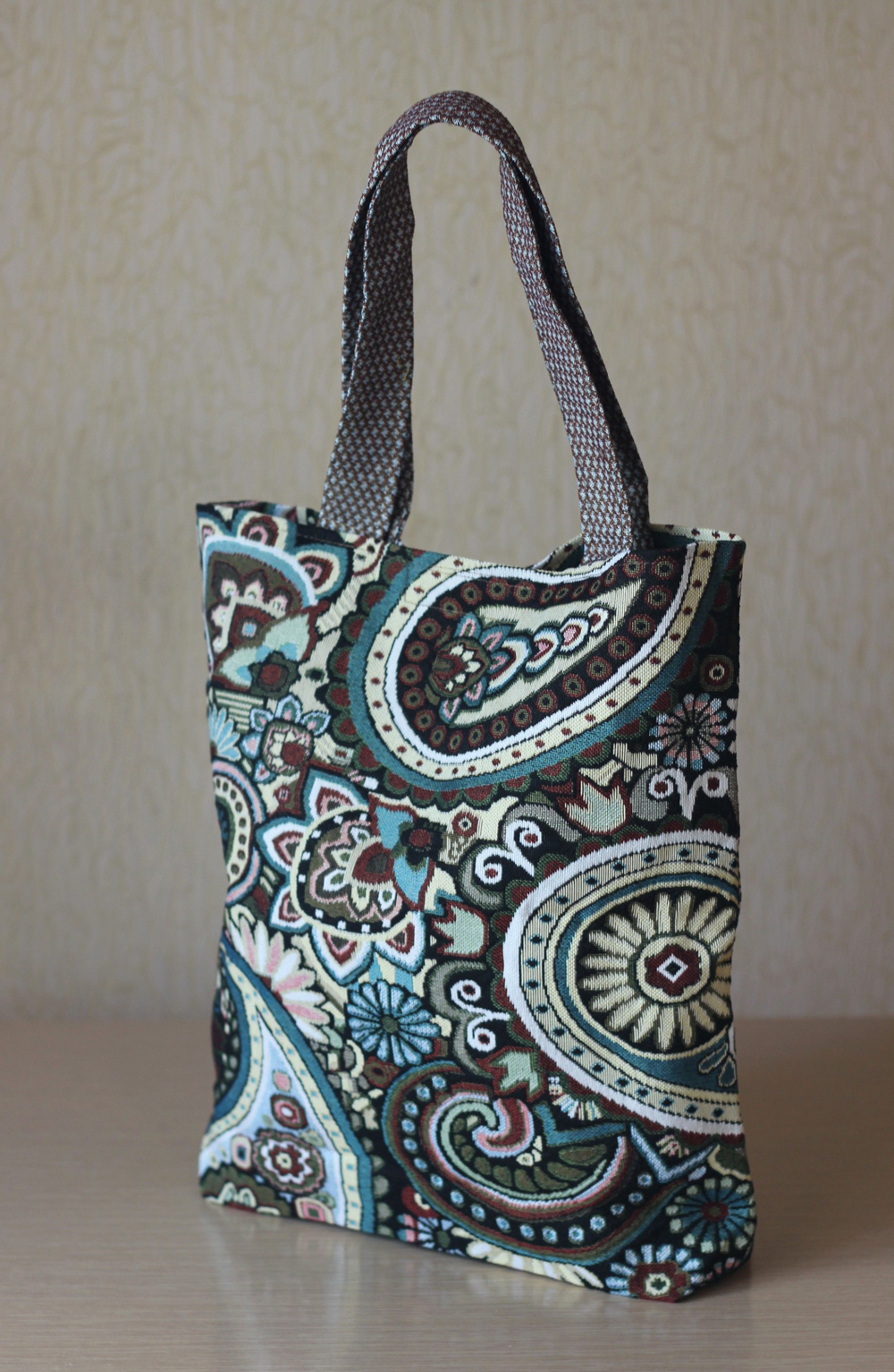 Гобеленовая сумка Пейсли (39х39х12)