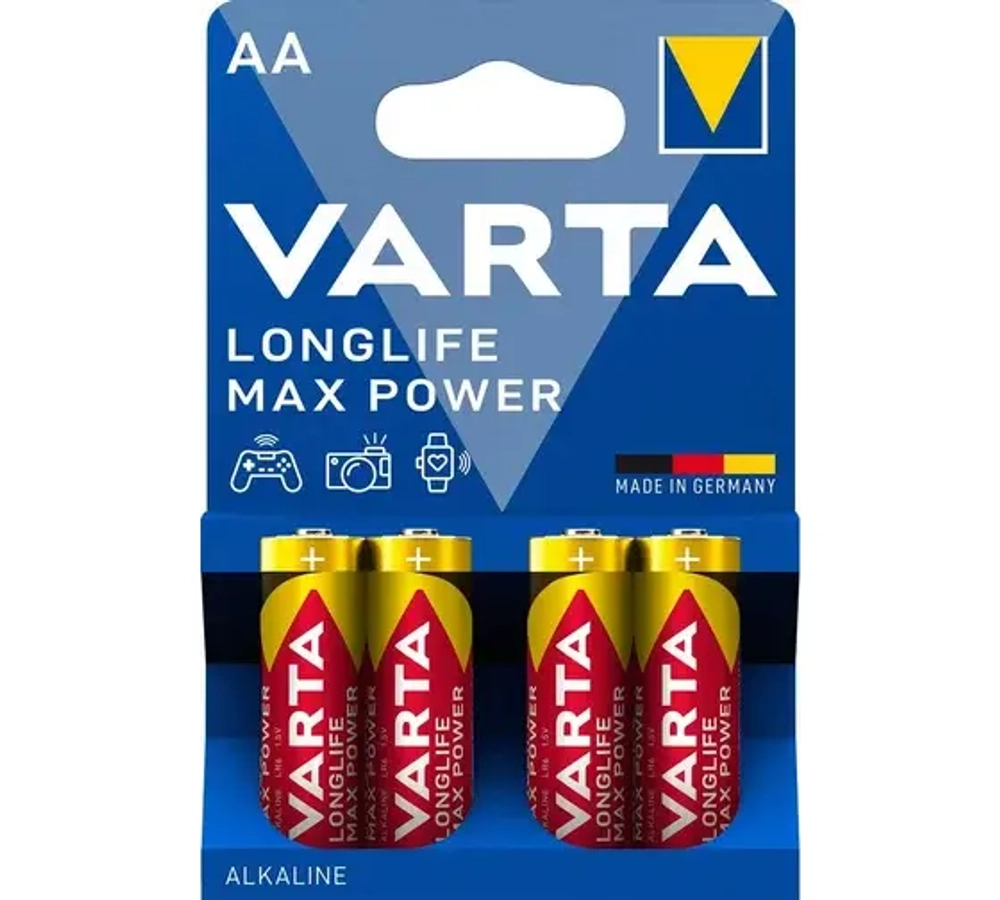 Элемент питания VARTA Max Tech/Longlife Max Power LR06 BL4 (80\400)красн