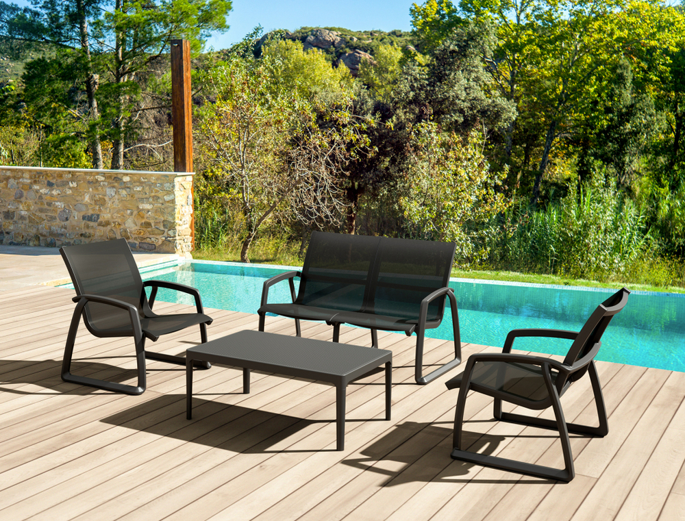 Комплект пластиковой мебели Siesta Contract Pacific Lounge, черный