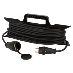 Удлинитель силовой ЭРА GREEN LINE FR-KG-10m-3x2,5-IP44 на рамке 1 гнездо с крышкой с заземлением 10м КГ 3x2.5мм2 IP44 | Силовые удлинители