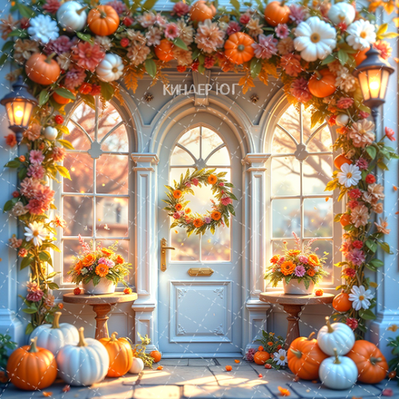 Фотофон "Осенний фасад" арт. ФФ906-41