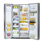 Холодильник IO MABE стальной ORE30VGHCSS LH внутри