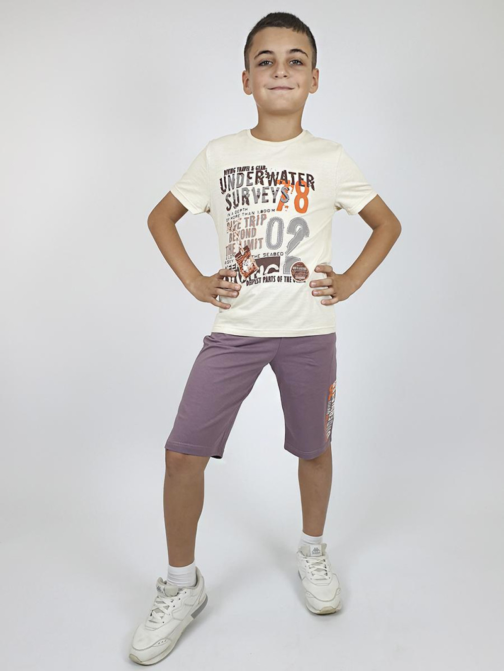 01-125-6 Комплект для мальчика (фуфайка+шорты)