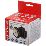 Фонарь налоб, встр акк, Ultraflash, LED5368, зар от сет220В, зар отUSB, пластик, чер, 1Вт LED+1,5Вт