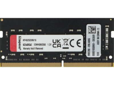 Оперативная память Kingston Fury KF432S20IB/16, DDR4 1х 16ГБ 3200 МГц, SODIMM, RTL