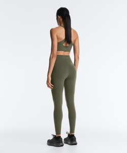 OYSHO Легинсы Compressive длиной до щиколотки с высокой посадкой, хаки