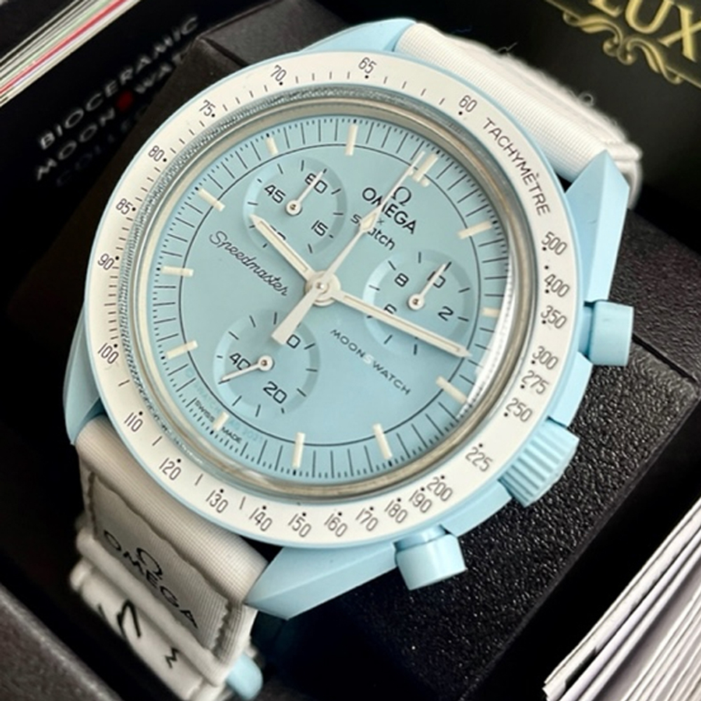 SWATCH Unisex 42mm Blue Watch SO33L100