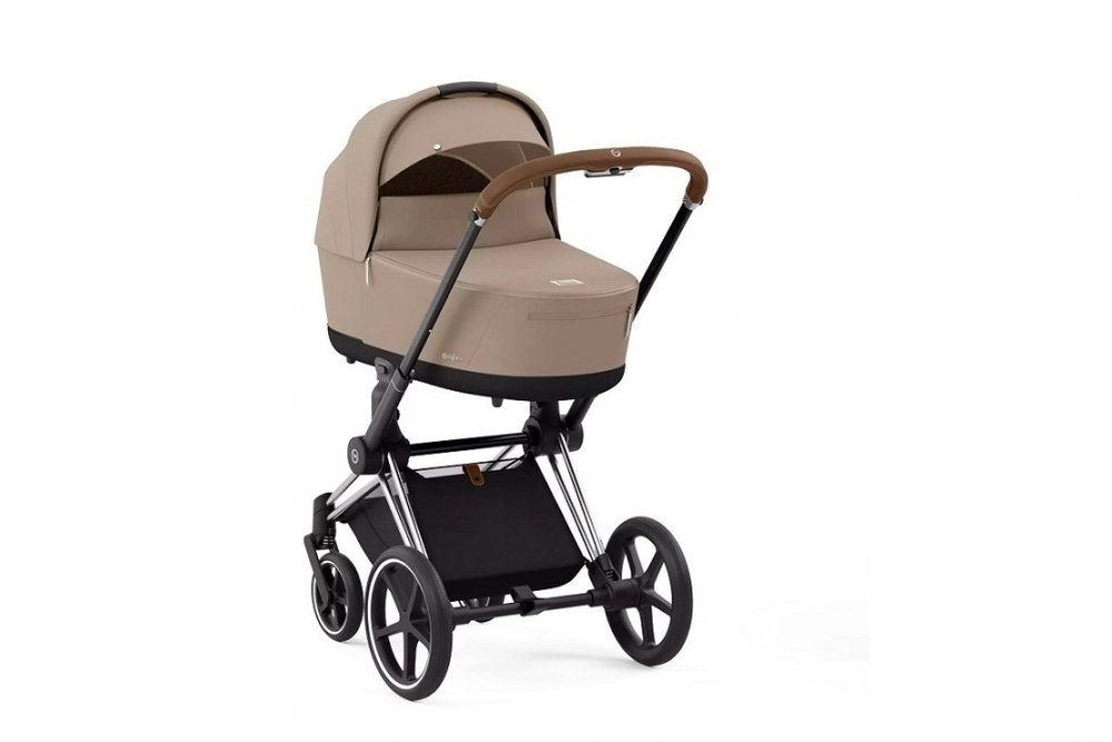 Коляска 2 в 1 Cybex Priam IV Cozy Beige, шасси Chrome Brown