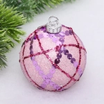 Новогодний шар «Блеск софитов» 8 см, Розовое золото