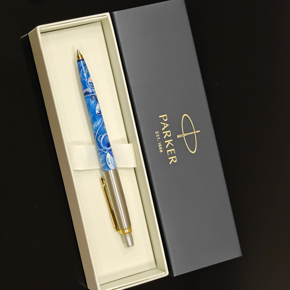 Ручка Parker "Открытый космос. Космонавт СССР " с ручной росписью Палех