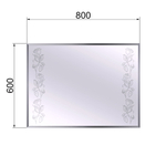 Зеркало Розалия  № 4.4 лазерная гравировка