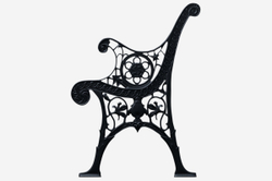 Чугунная уличная парковая скамейка Классик(Classic) трехместная, эконом