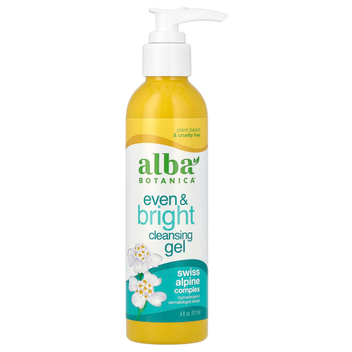 Alba Botanica, Даже & Bright, очищающий гель, швейцарский альпийский комплекс, 177 мл (6 жидк. унций)