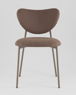 Стул Rina велюр коричневый каркас бежево-серый