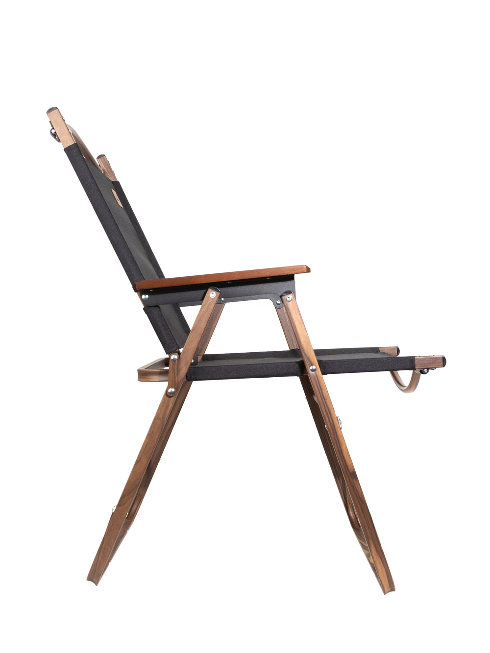 Стул складной Naturehike MW02, черный, темное дерево (NH19Y002-D)