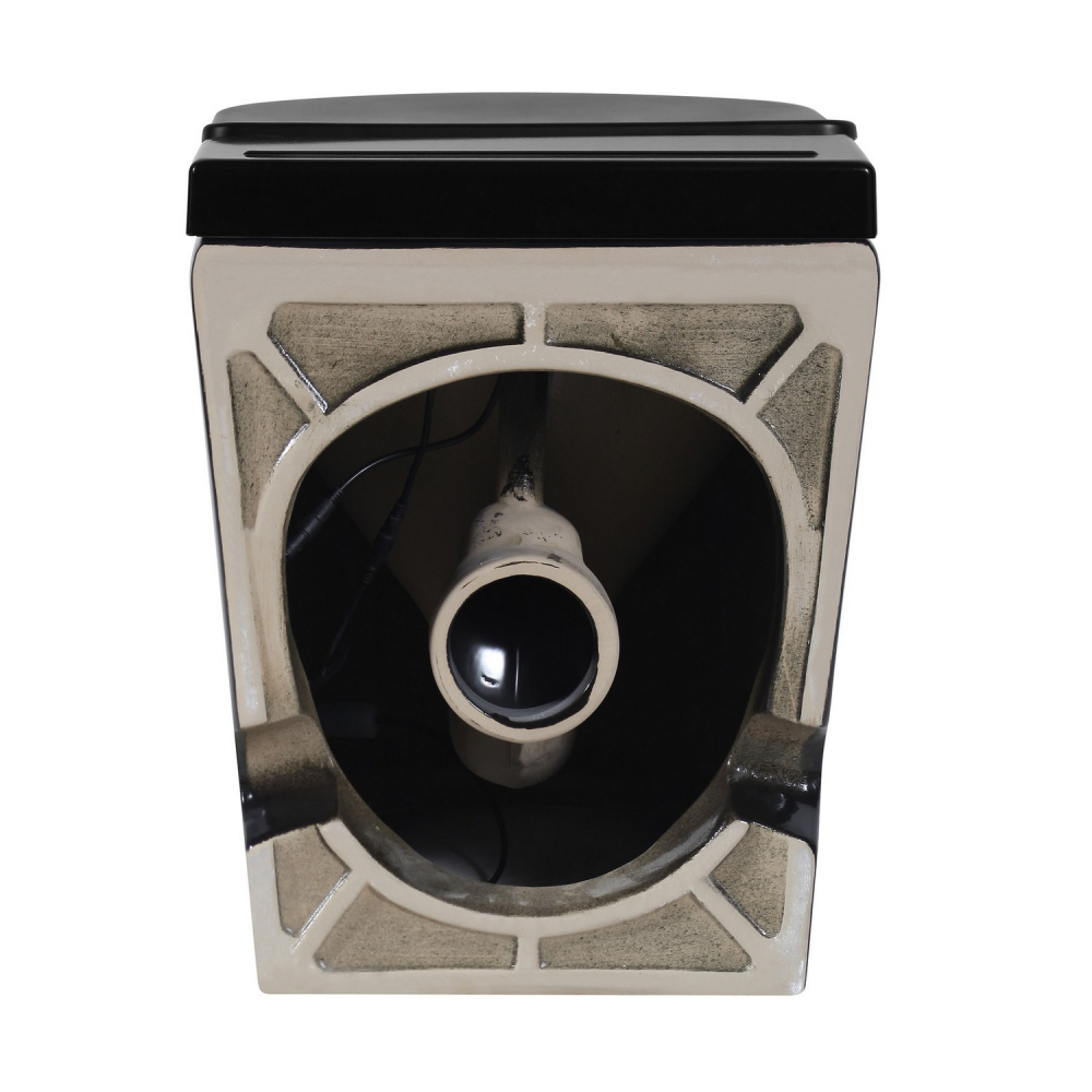 Унитаз ABBER Bequem AC1115PMB приставной черный матовый с импульсным смывом