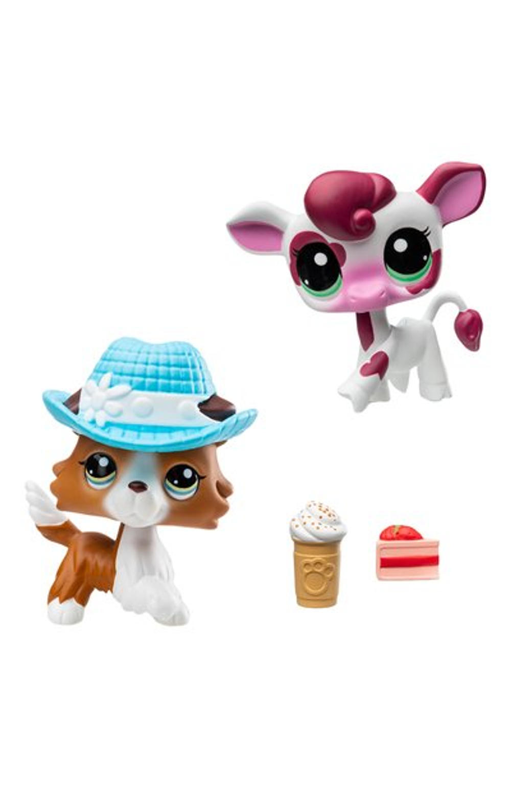 Набор Пара друзей две фигурки мини-животных с аксесс