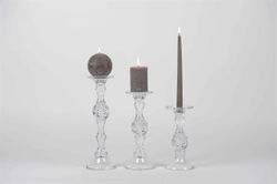 Подсвечник стеклянный 12х30см Rasteli