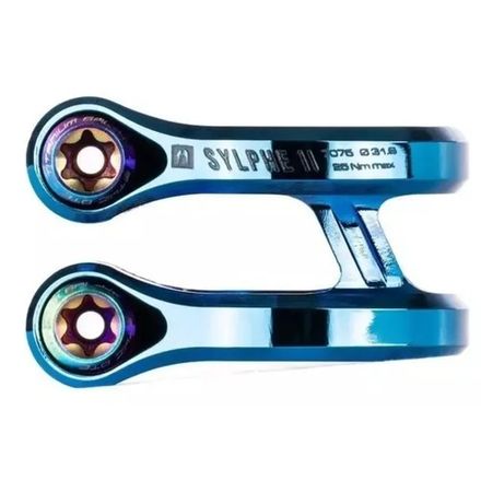 Купить Зажим для трюкового самоката Ethic sylphe double clamp V2 31,8 chrome blue