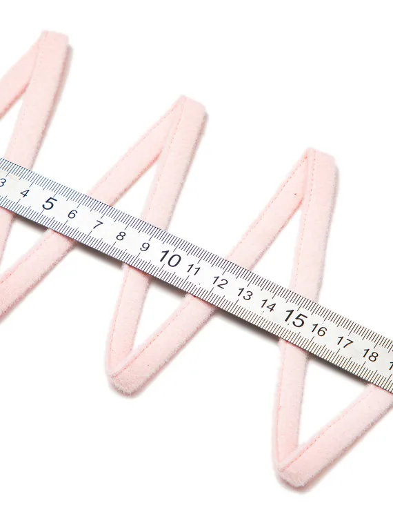 906 Ворсовая тесьма для каркасов 10 мм, пастельно-розовый 906