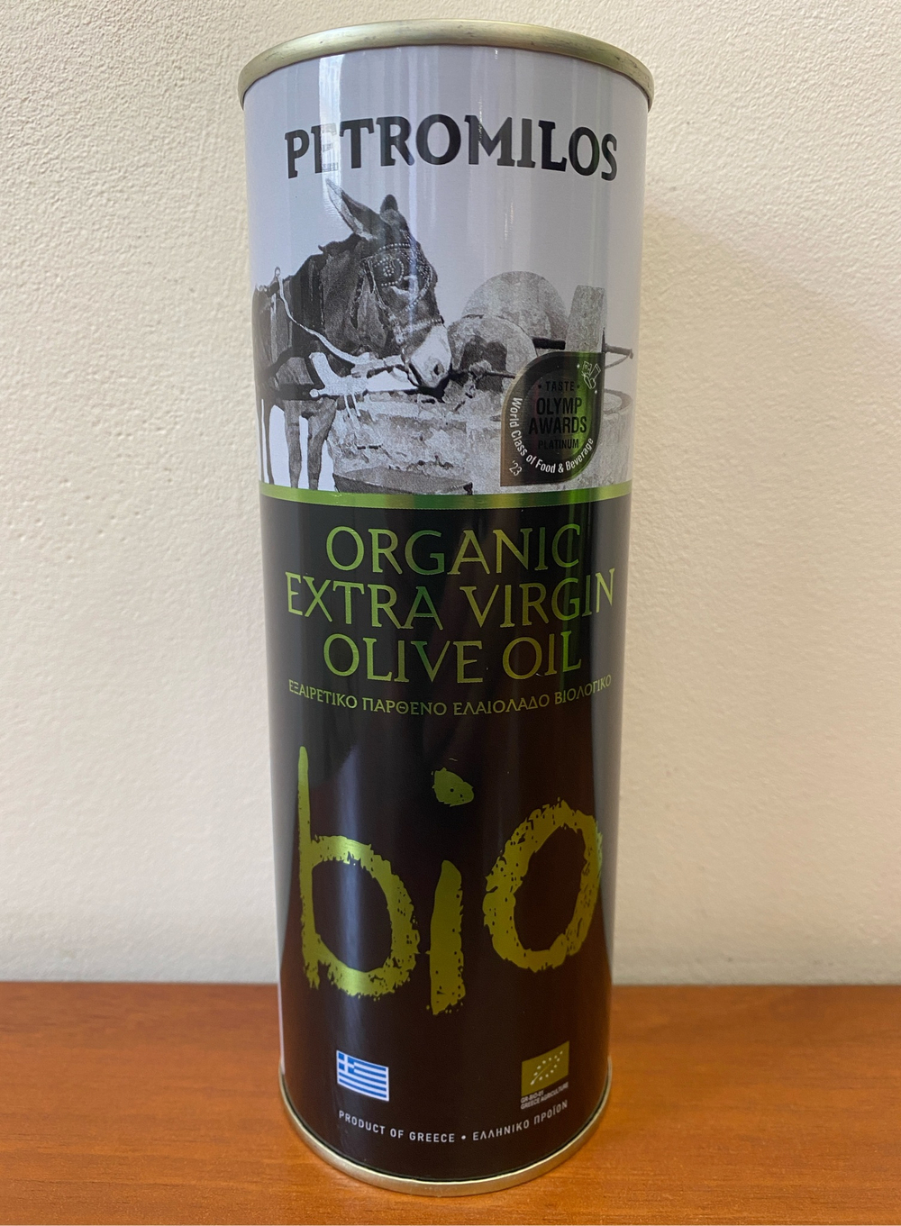 Оливковое масло Organic (Bio)  Petromilos  Extra Virgin 500 мл Греция