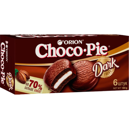 Пирожное Choco-Pie Dark 180 гр