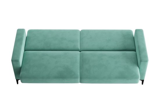 Диван-кровать Модель 047, Ультра Минт, Геометрия 69, велюр, прямой, книжка, венге