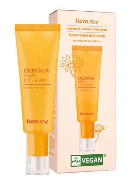 FARMSTAY - КРЕМ ДЛЯ ВЕК С ЭКСТРАКТОМ КАЛЕНДУЛЫ CALENDULA RELIEF EYE CREAM, 50 МЛ