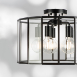 798257 Люстра GENNI 5х40W E27 ЧЕРНЫЙ МАТОВЫЙ/ПРОЗРАЧНЫЙ