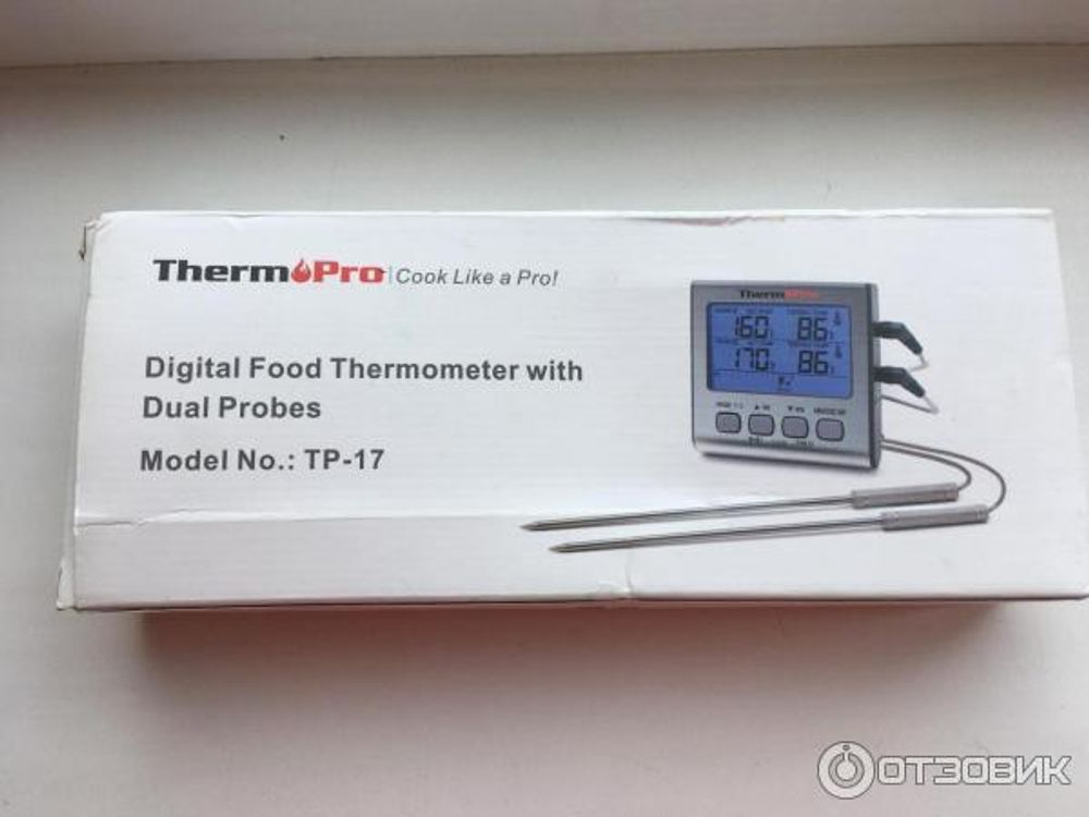 Термометр Двухканальный термометр для мяса Thermopro TP17  с таймером и магнитом