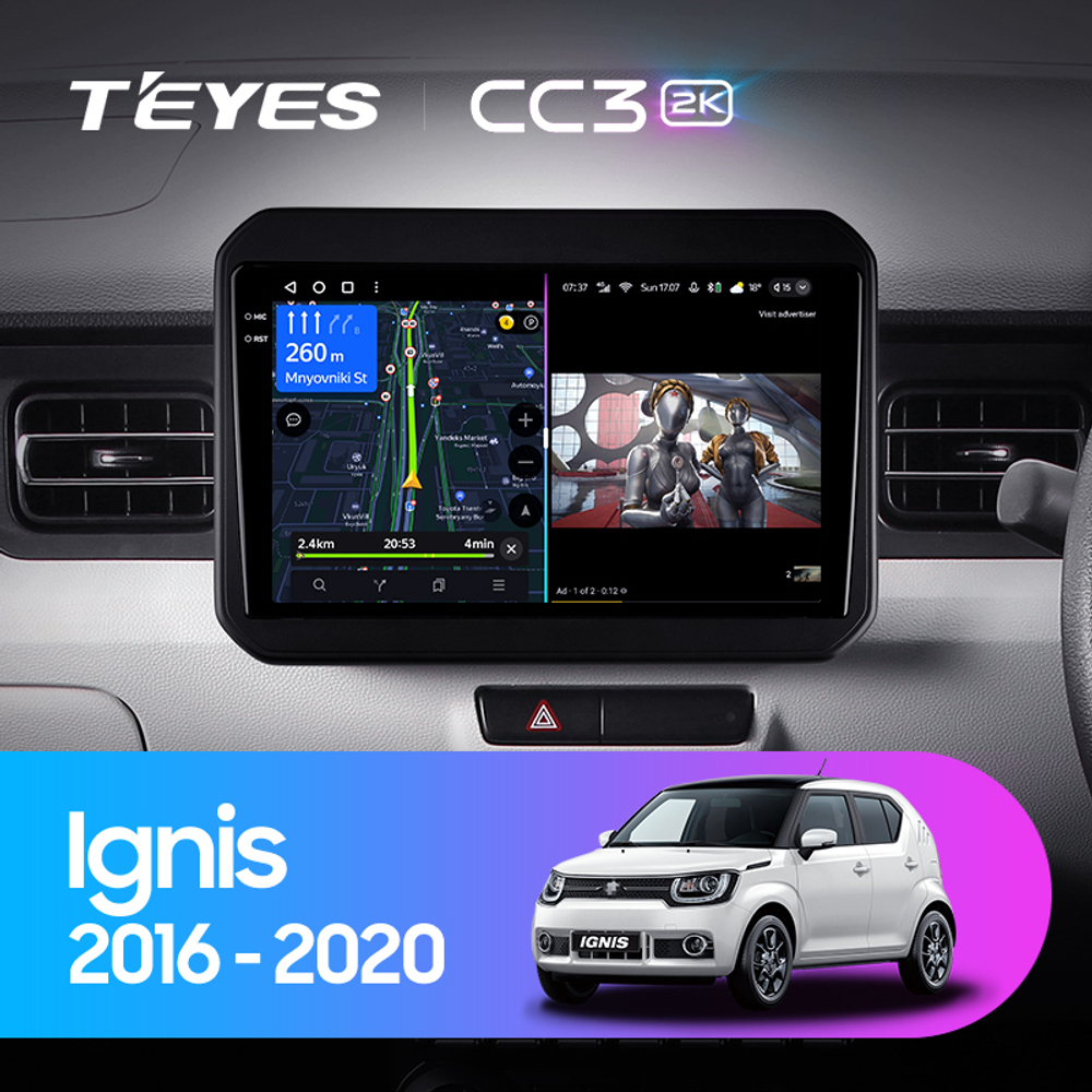 Teyes CC3 2K 9"для Suzuki Ignis 2016-2020