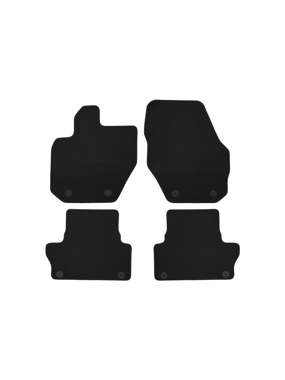 Коврики в салон для VOLVO XC60 АКПП 2008-2013, 2013-2017, 2017-2021, 2021-, внедорожник , 4 шт. (текстиль) KLEVER01500901200K