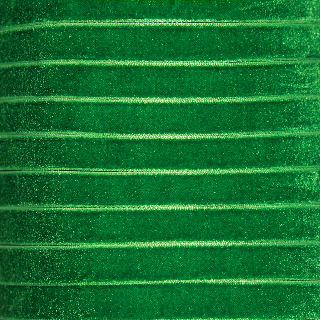 Лента бархатная, 12мм, оттенок "Зеленый"