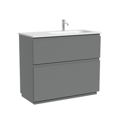 Тумба напольная SANCOS  Folk Floor правая 995х445х850, c двумя ящиками оснащенными доводчиками, Ergraut soft, арт.FL100FRES