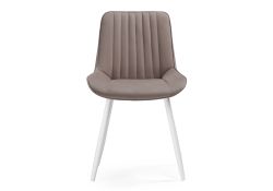 Стул на металлокаркасе Седа К велюр латте / белый
